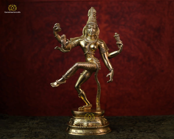 Ardhanarishvara Statue | Brass Shiva-Shakti Idol | Half Shiva Half Parvati Murti | Lord Shiva Parvati Dancing Statue |