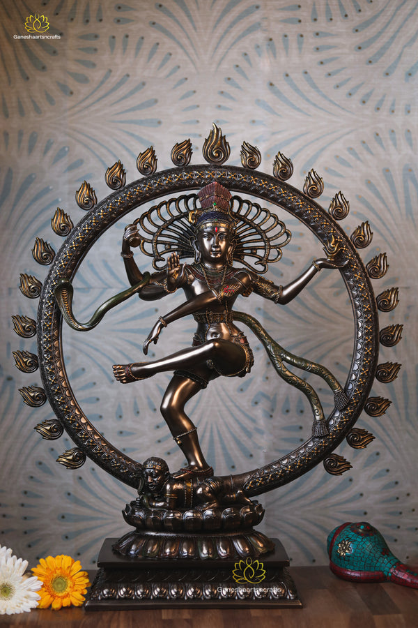 Nataraja Statue | 27"inch | Natraj Statue | Lord Shiva Statue | Dancing Shiva Statue | Dance Idol | God with Snakes | Gift for Yoga Hall