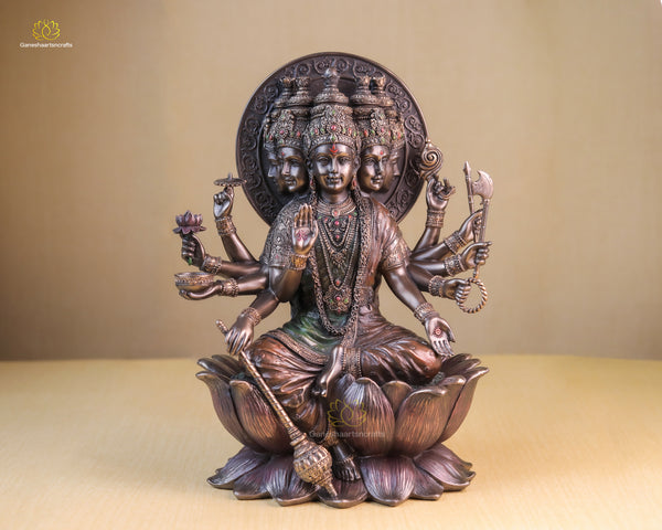 Gayatri Maa Statue In Bonded Bronze hindu Goddess Devi