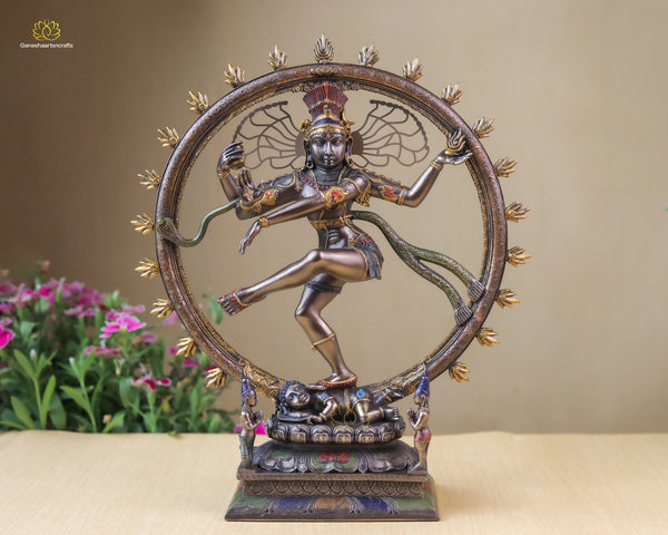 Nataraja Statue | 10.25"inch | Natraj Statue | Lord Shiva Statue | Dancing Shiva Statue | Dance Idol | God with Snakes | Gift for Yoga Hall