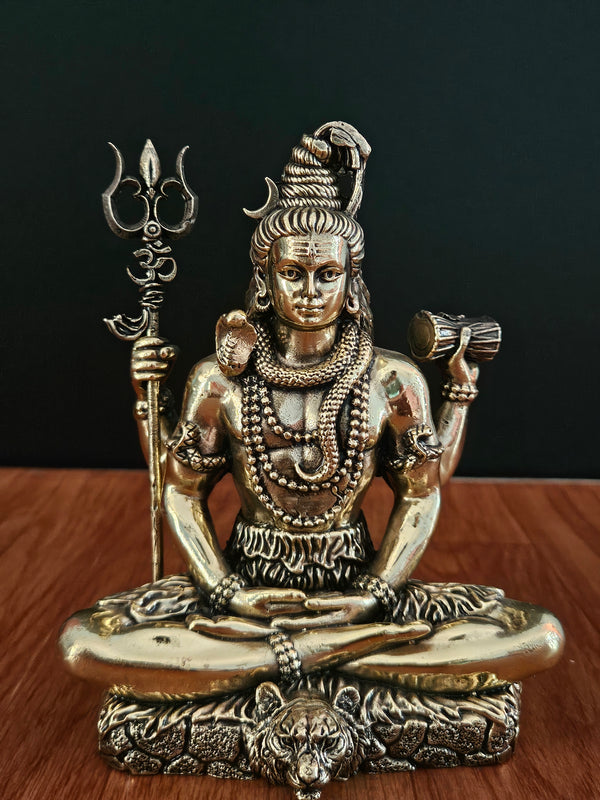 Pure Brass Shiva Statue-7"Inch Tall Mahadeva Shiv Shankar Idol