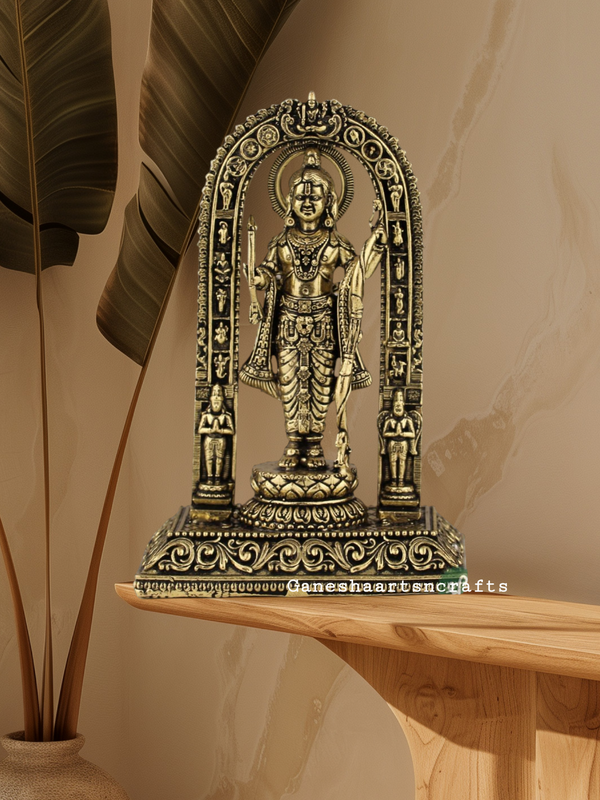 Ram Lalla Statue | Brass Ram Lalla Idol | 7.5 Cm Tall | Small Size | Good For Car Dashboard