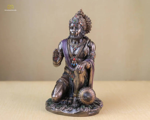 Hanuman Statue | Sitting Hanuman Figurine | Lord of Victory | Ram Bhakt Hanuman |Lord Ram Devotee | God of Strength | Bajrangbali |