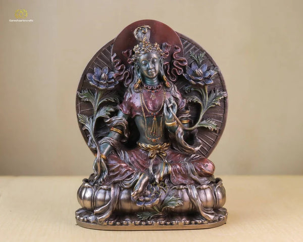 Green Tara Statue | 21 CM | Tara Statue | Buddhism Goddess | Wisdom Goddess | Mother of liberation | Shakti Goddess | Tibetan Goddess |