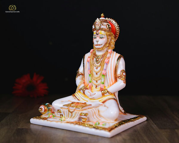 Hanuman Statue | Lord Hanuman | God of Strength | Sitting Hanuman | Meditating Hanuman | Devotee of lord Rama | 20 CM | lord of victory|