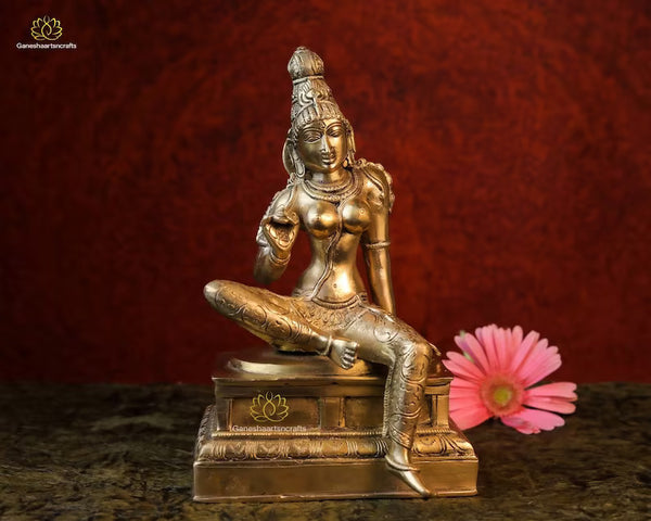 Parvati Statue | Goddess Parvati Idol | 26 CM Brass Devi Parvati | Gauri Statue | Mother Goddess | Goddess of Fertility | Shakti Statue |